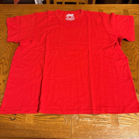 NEW Big Bud Press Burly Tee in Red Sz 1XL Relaxed Boxy Fit Unisex Heavy Cotton - Picture 3 of 12